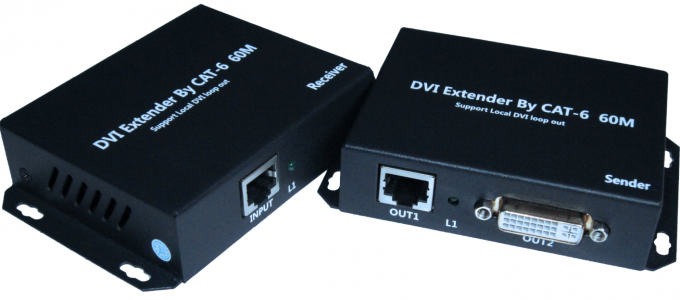 le répétiteur du supplément 3G de 60M DVI au-dessus du chat simple 5E/6 HDMI locaux font une boucle