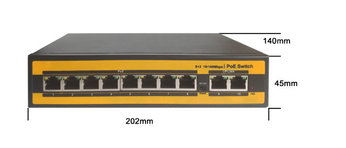100M réseau de commutateur d'Ethernet de PoE de 8 ports pour le système sans fil de caméra d'IP AP/CCTV
